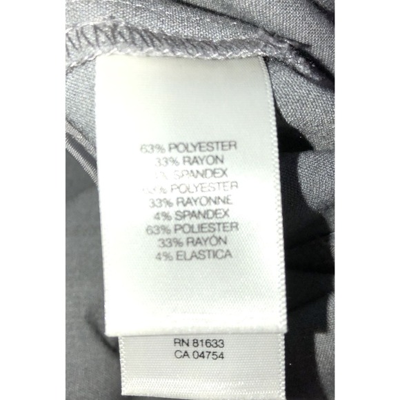 Kenneth Cole Pants Trouser Work Career Gray Straight Leg Womens Size 6 Average - Picture 7 of 13